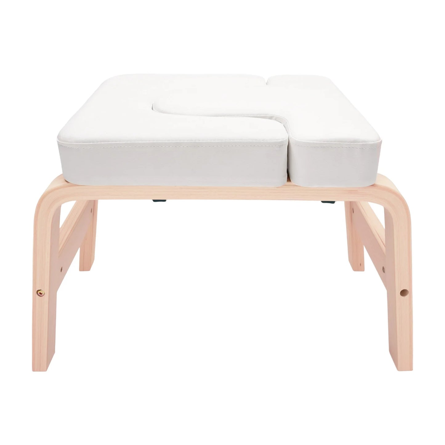 Yoga Headstand Bench Inversion Stool 440lbs Capacity U Shape Cushion Detachable T Block for Headstand Shoulderstand Handstand Practice Home Gym White