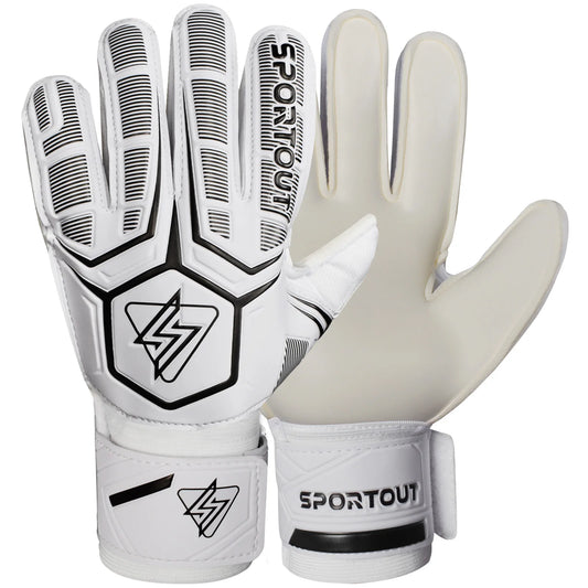 Sportout Goalie Soccer Gloves FingerSave For Kids With 4mm Latex