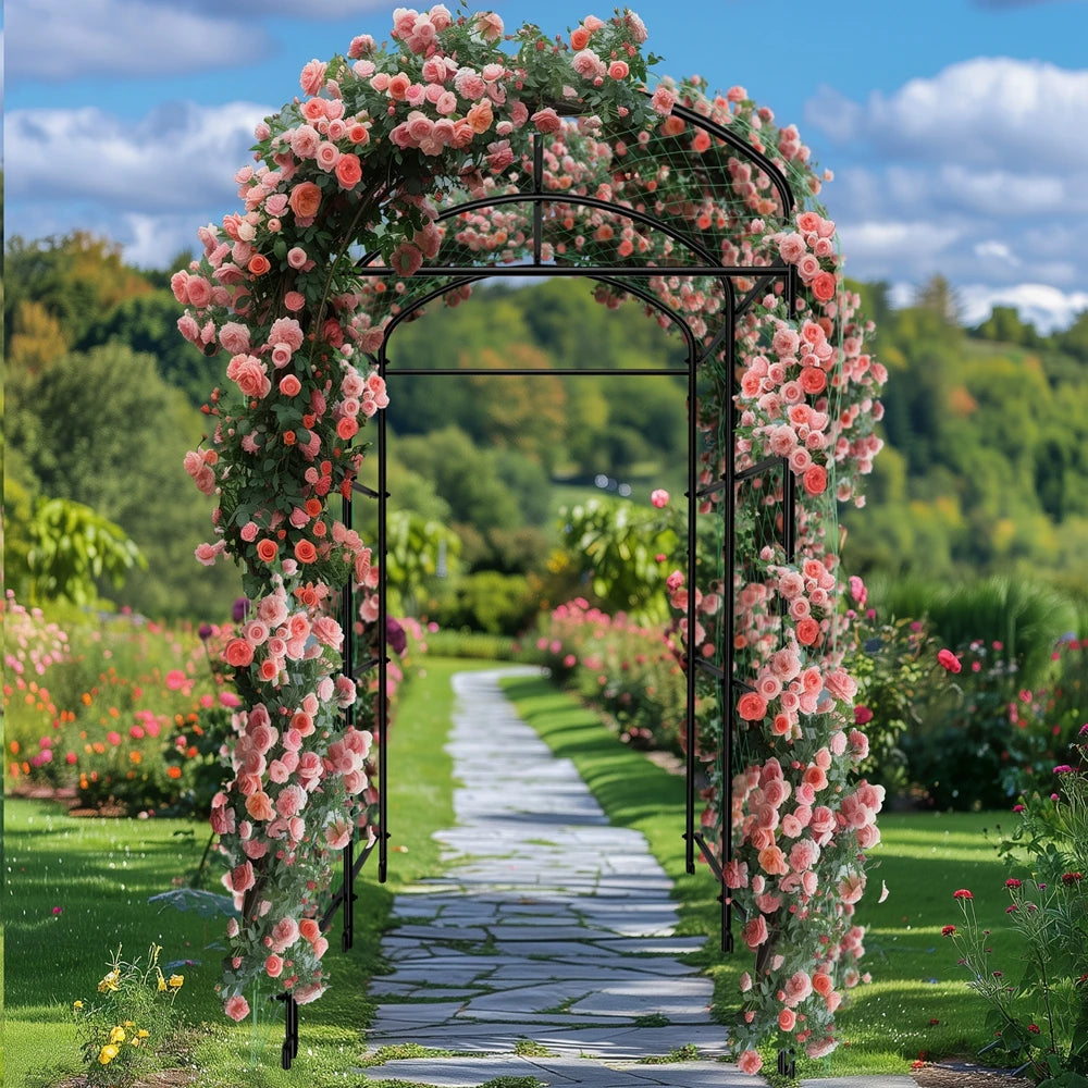 Wisfor U Shaped Metal Garden Trellis for Climbing Plants