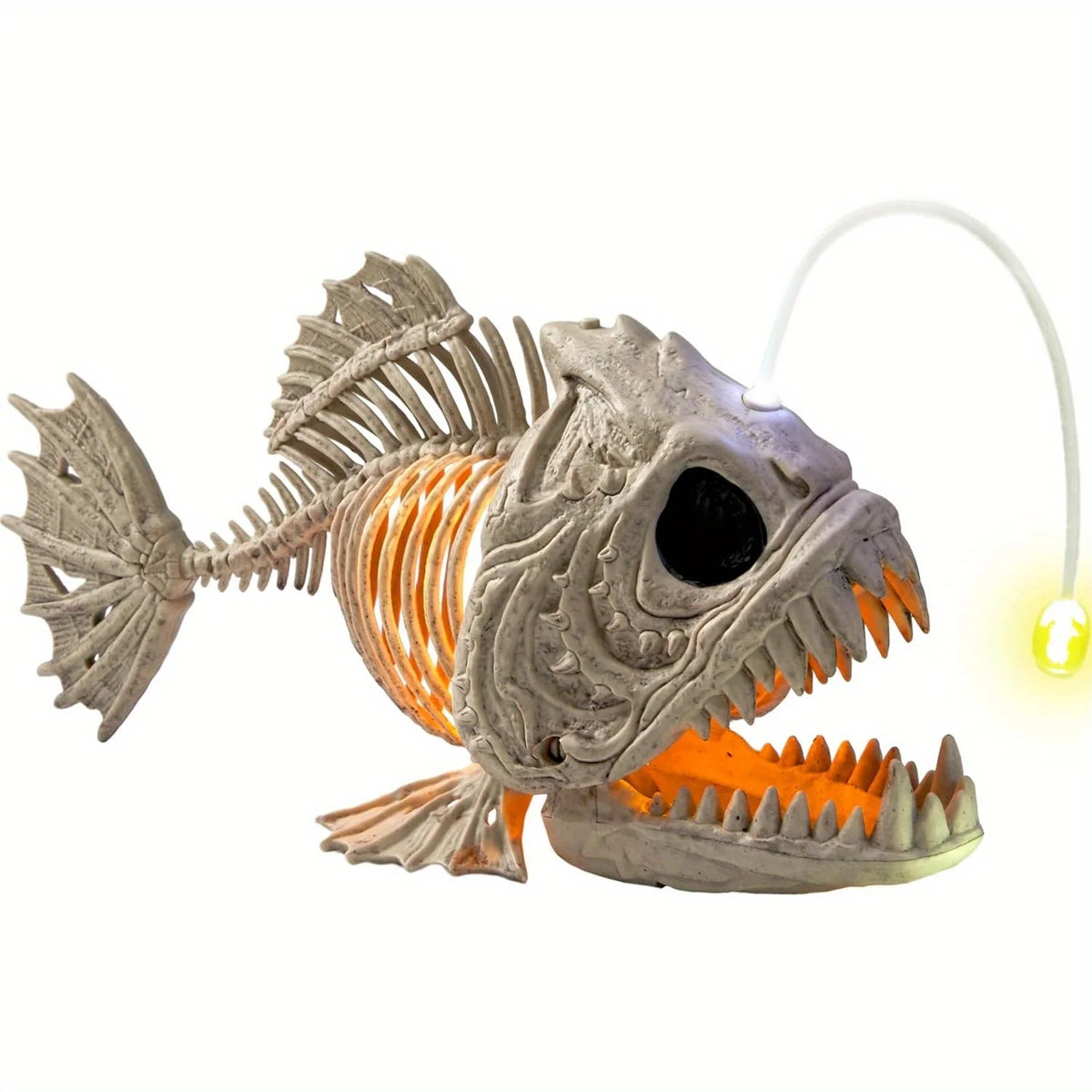 Halloween Skeleton Fish Lantern With LED Eyes And Spooky Decor