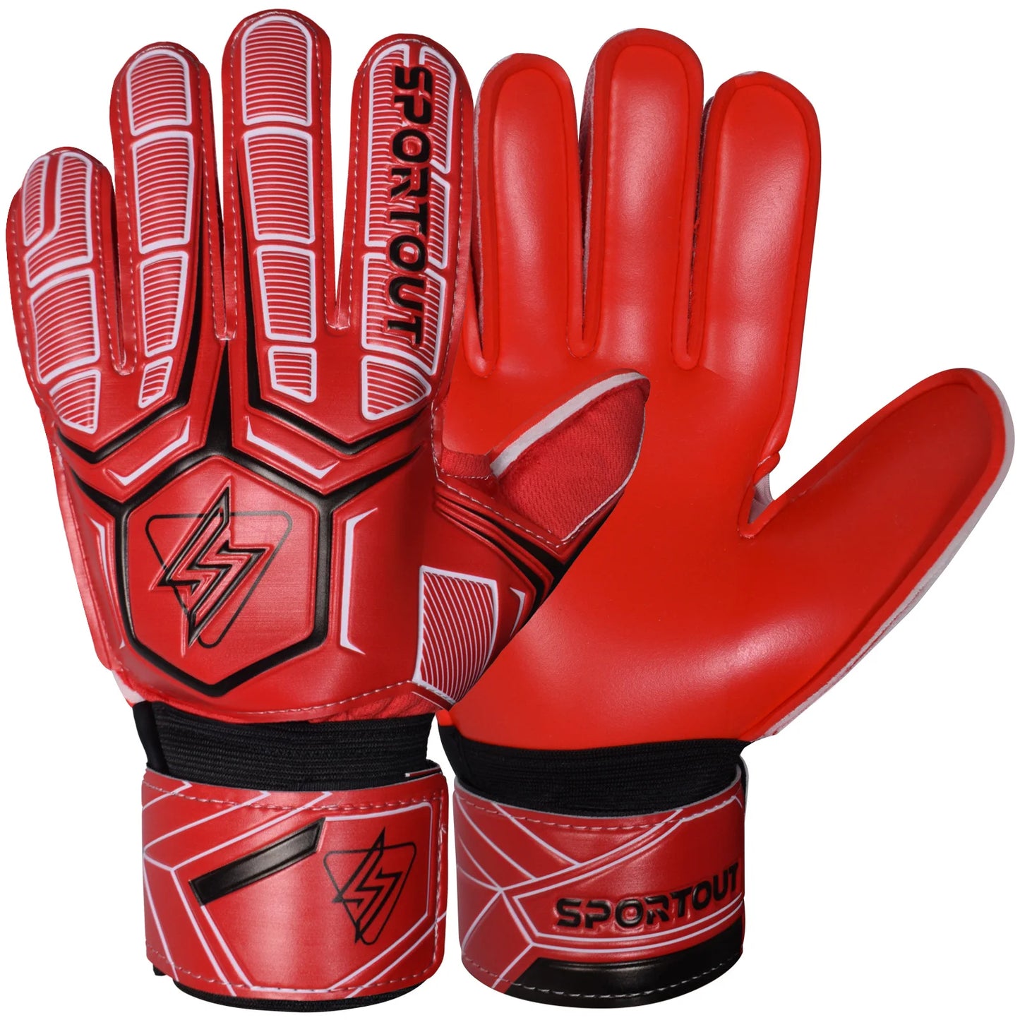 Sportout Goalie Gloves Fingersave For Kids Breathable Soccer
