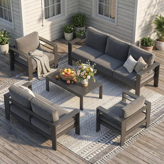 XIAOLANG All Weather Outdoor Patio Furniture Set Rattan Wicker