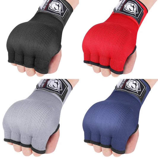 Gingpai Sport Gel Boxing Hand Wrap Gloves Half Finger MMA