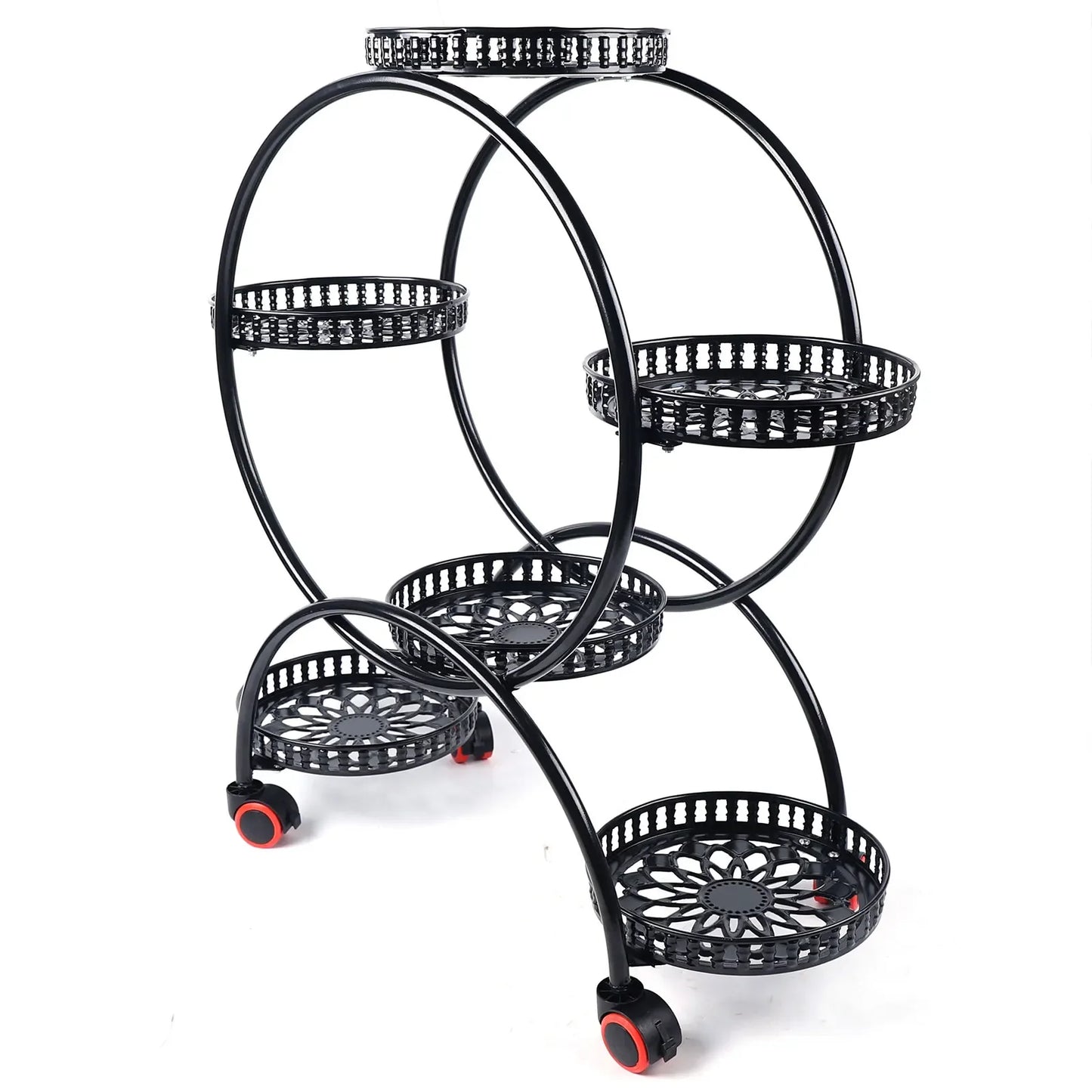 Metal Plant Stand Six Pot Rack For Patio Garden And Living Room