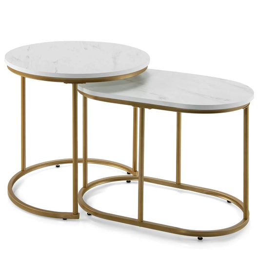 Homasis Modern Nesting Coffee Table Set For Living Rooms