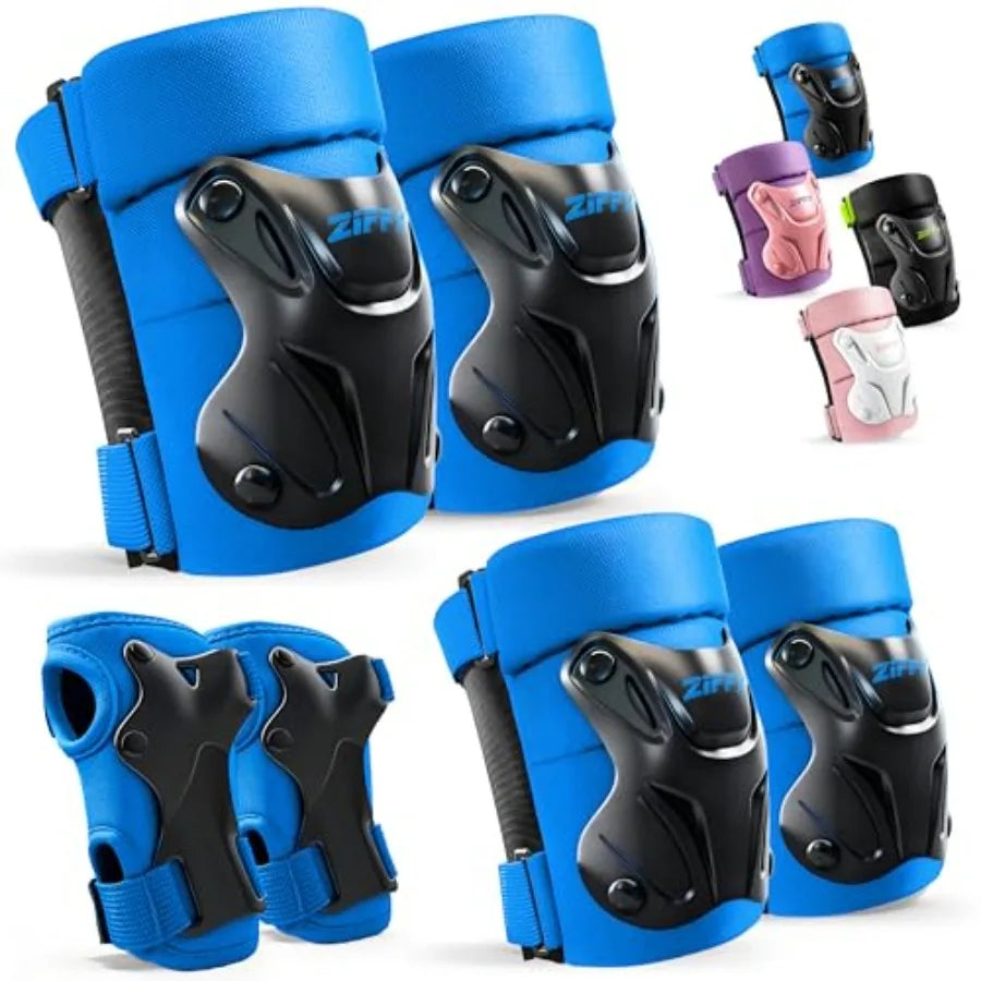 Knee And Elbow Pads Set With Wrist Guard For Skateboarding
