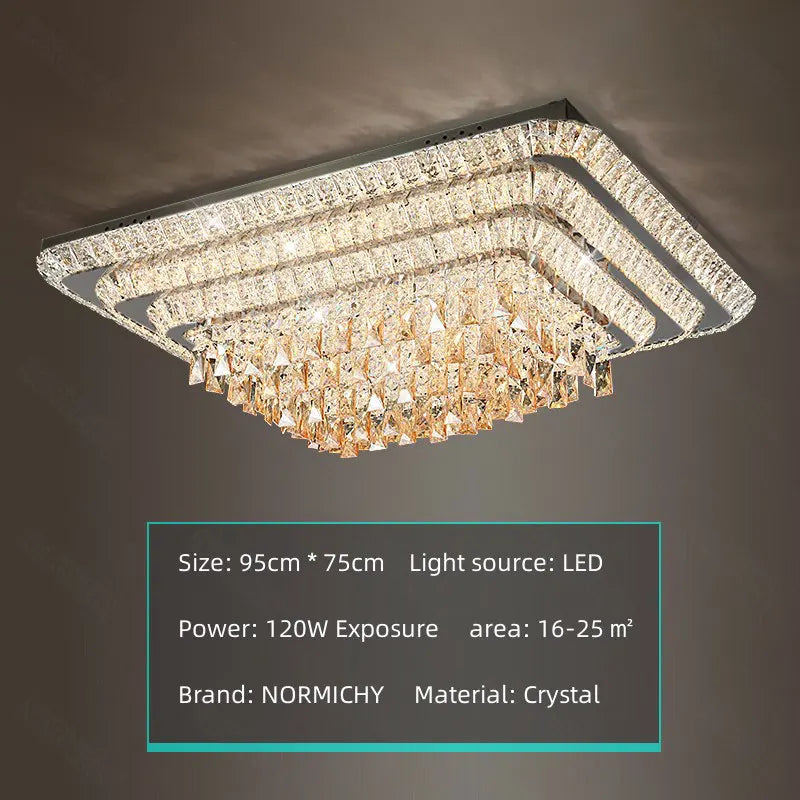 TAONUANSHU Modern Luxury Crystal LED Chandelier For Living Room