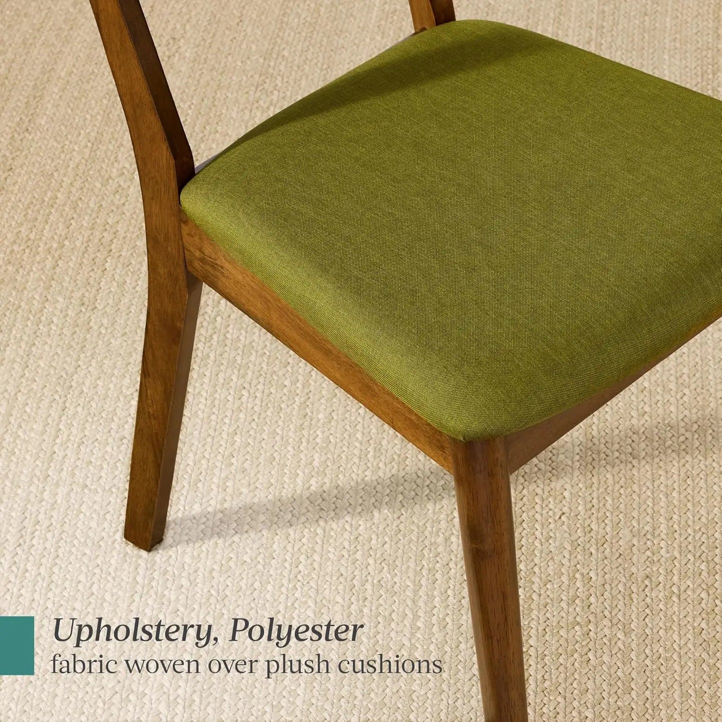 Mid Century Modern Dining Chairs With Padded Backrest
