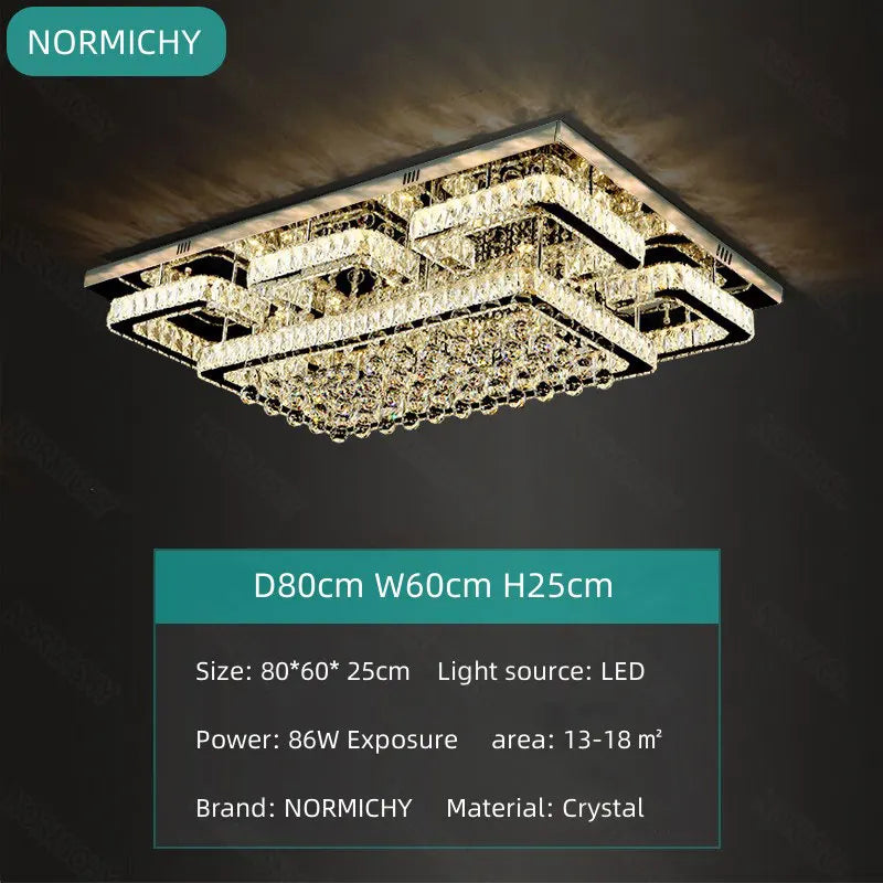 TAONUANSHU Modern Luxury Crystal LED Chandelier For Living Room