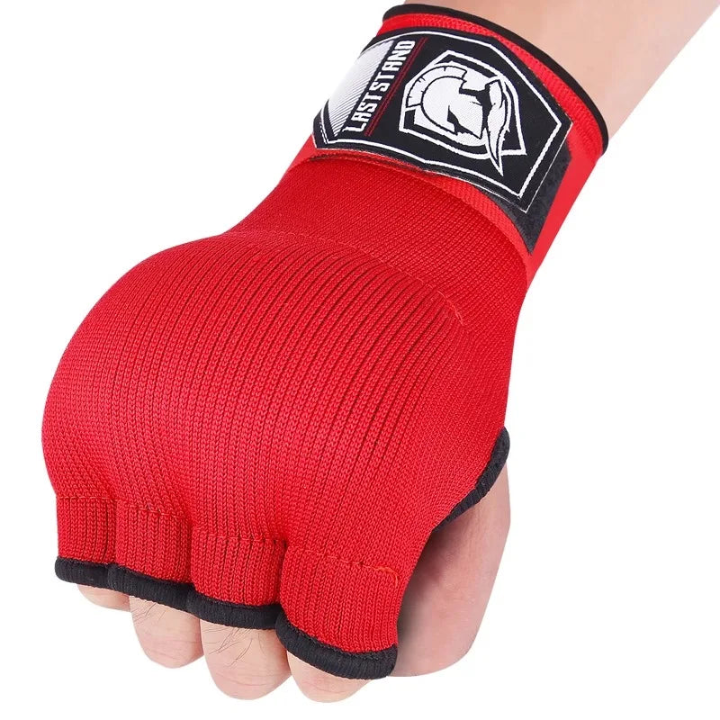 Gingpai Sport Gel Boxing Hand Wrap Gloves Half Finger MMA