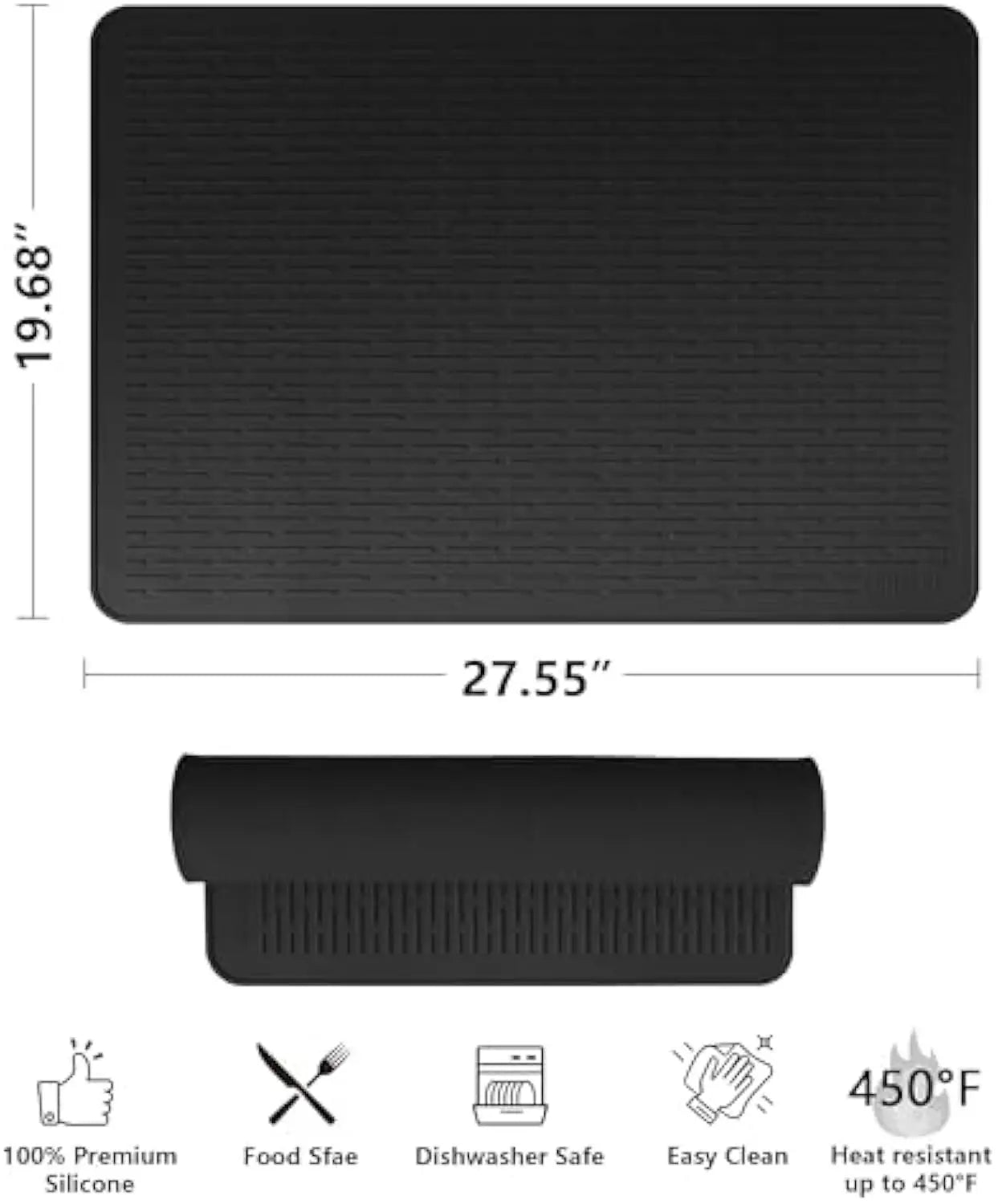 Silicone Stove Top Cover Mat Heat Resistant Glass Cooktop Protector