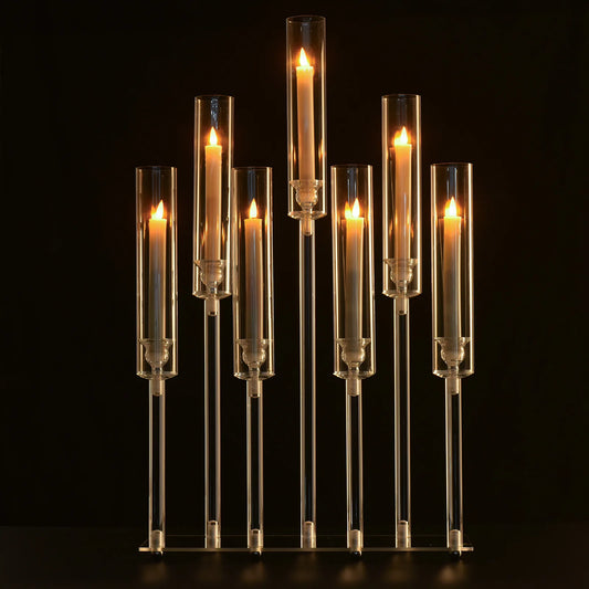 Vincigant Acrylic Seven Arm Candelabra Modern Party Decor