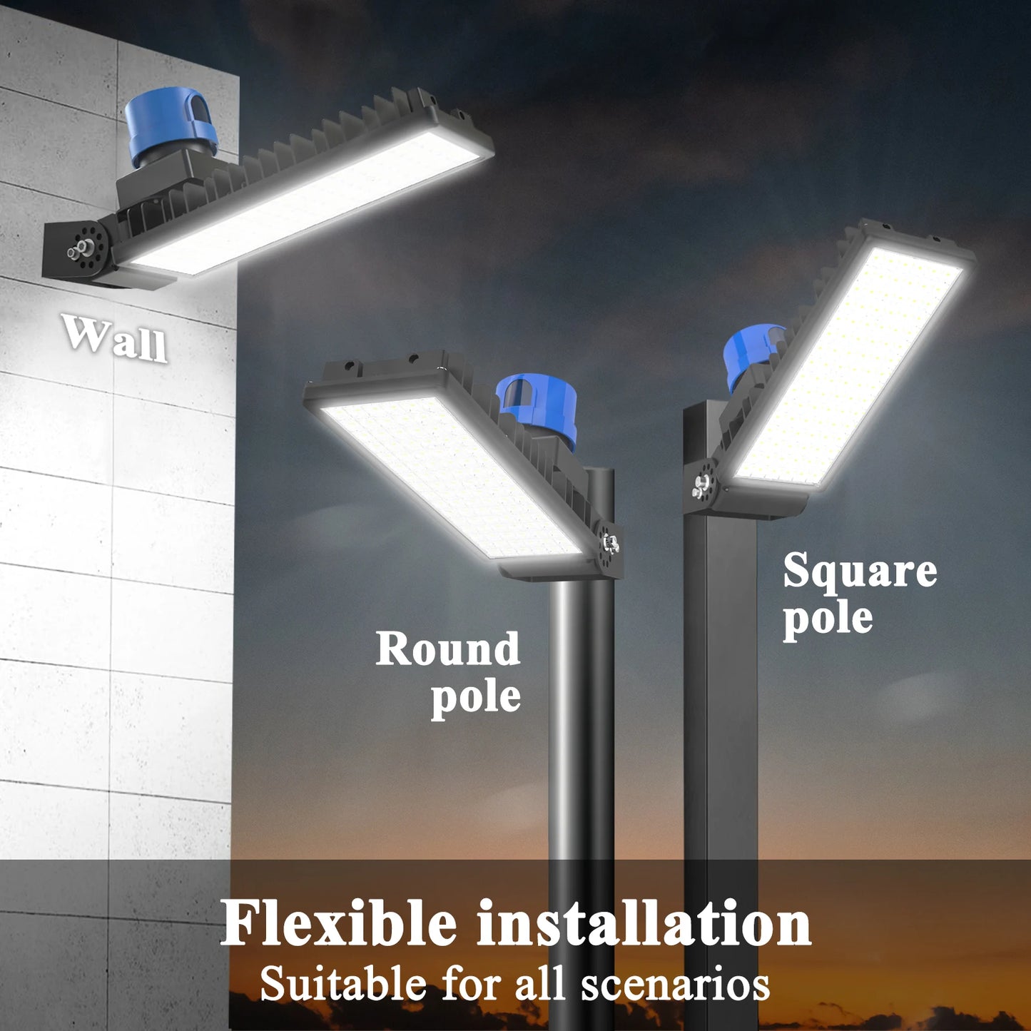 Dusk To Dawn 100W Parking Lot Light With Photocell Sensor IP67 Waterproof