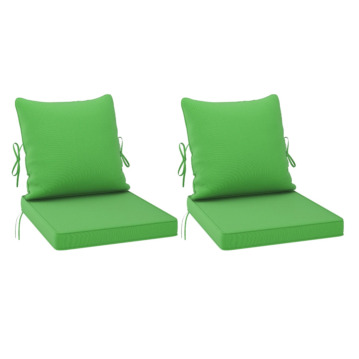 Outdoor Chair Cushions Set of 2, 24"× 24" Outdoor Sofa Replacement Cushions with Removable Cover for Patio Furniture