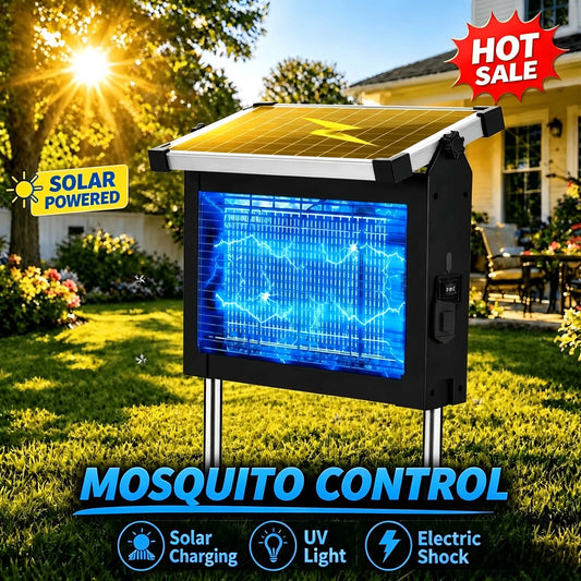 Solar Outdoor Bug Zapper With 4500V Electricity For Garden Patio