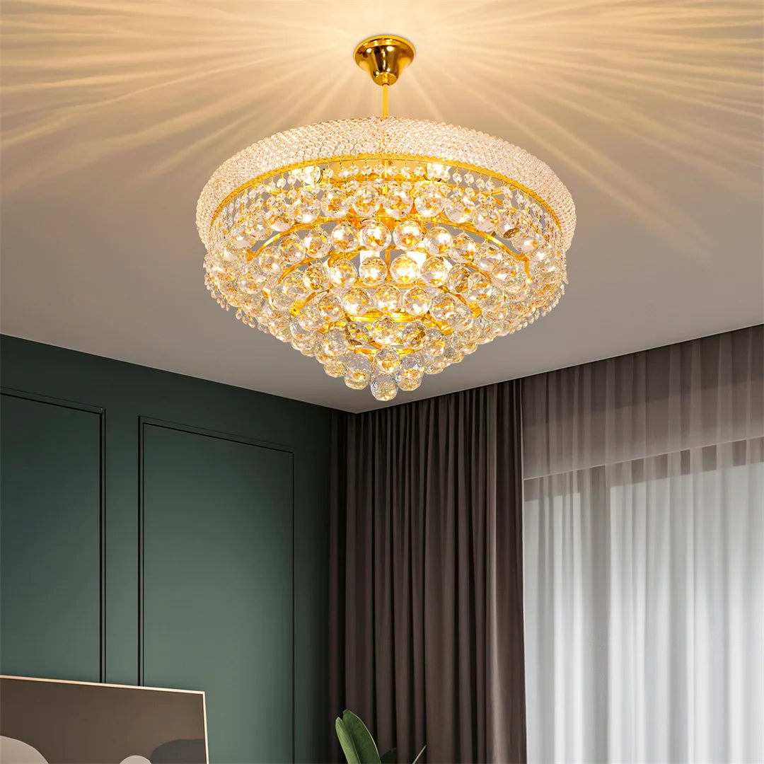 Vrygle Crystal Chandelier Pendant Light for Dining and Living Rooms