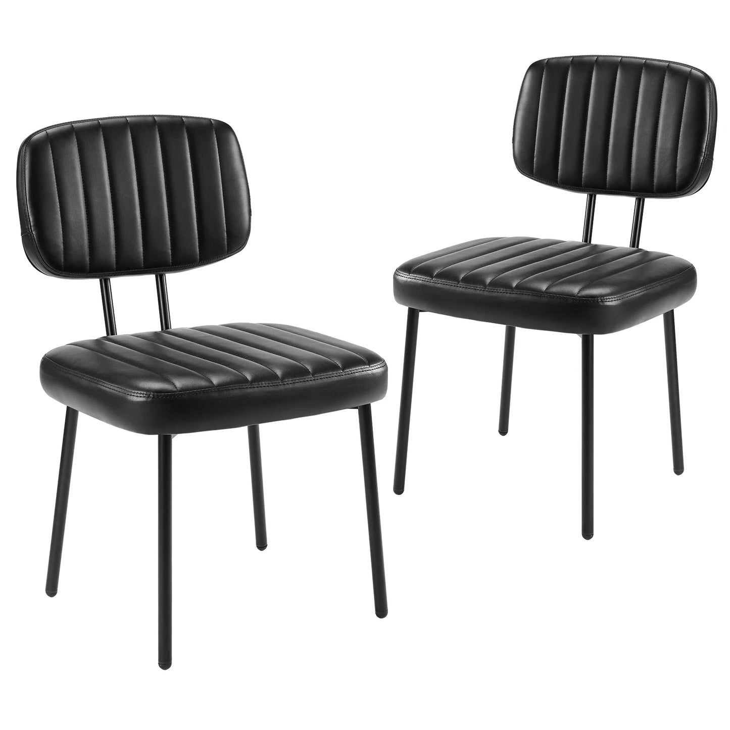 JHK Faux Leather Dining Chairs Set of 2 with LumbarSupport