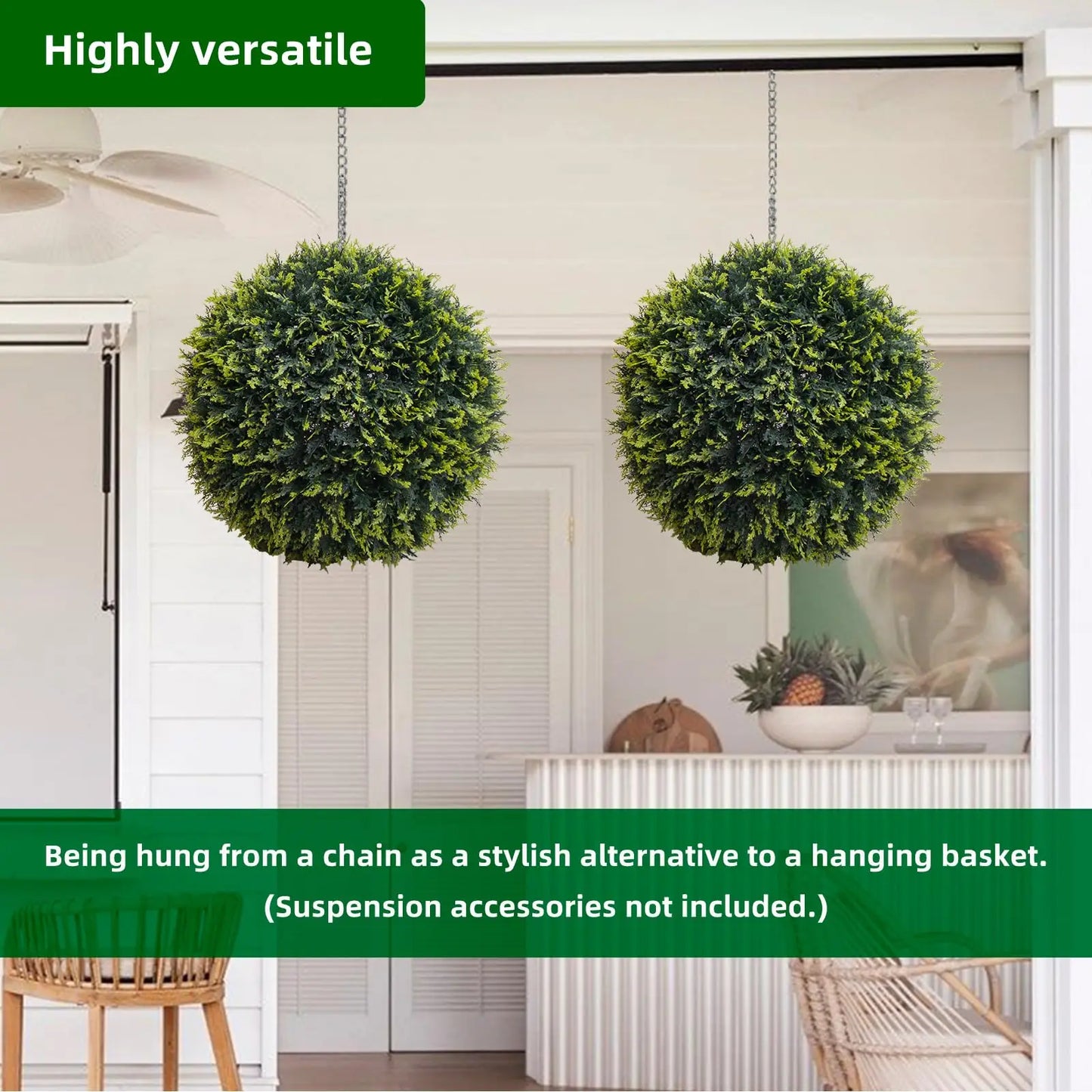 Studyset Topiary Balls Artificial Outdoor Set Of 2 For Wedding Decor