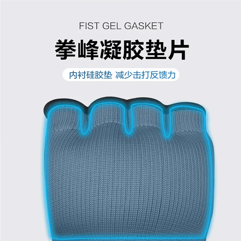 Gingpai Sport Gel Boxing Hand Wrap Gloves Half Finger MMA