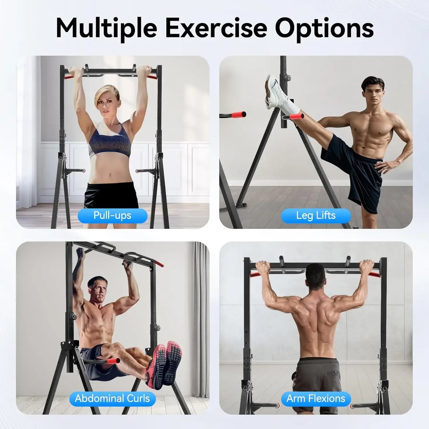 TowerPro Pull Up Bar Dip Station For Home Gym 440Lbs