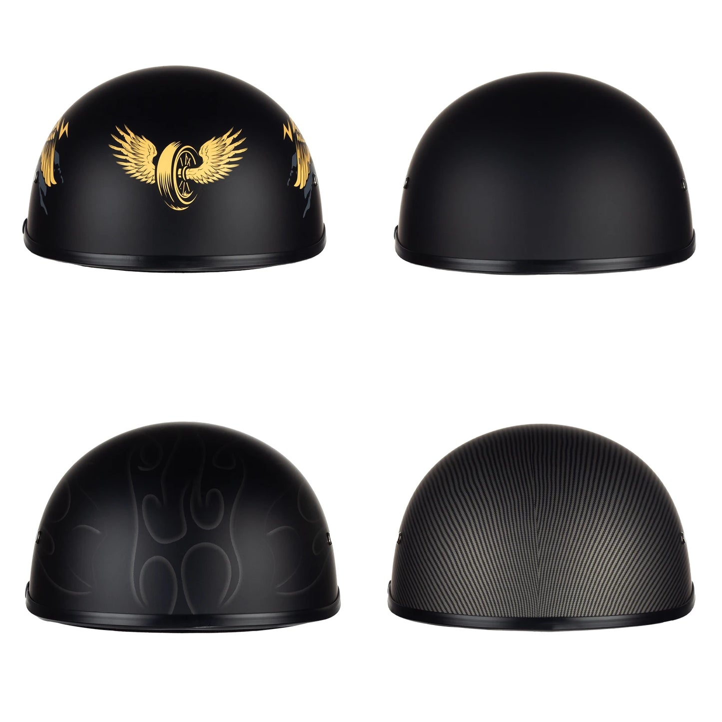 CrownRacing Motorcycle Helmets 3/4 Open Face Helmet