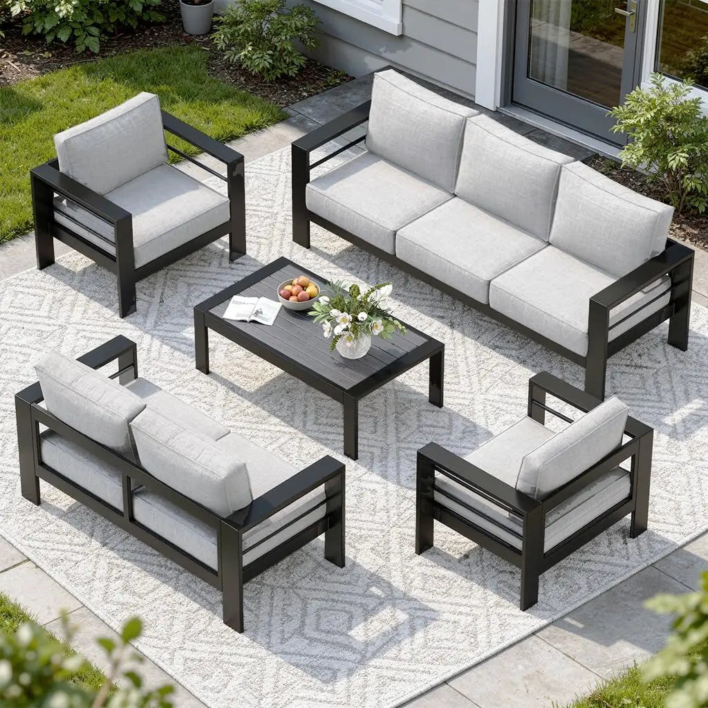 XIAOLANG All Weather Outdoor Patio Furniture Set Rattan Wicker