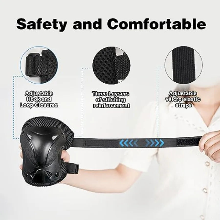 Roller Skating Protective Gear Adult Knee Elbow Pads Wrist Guards