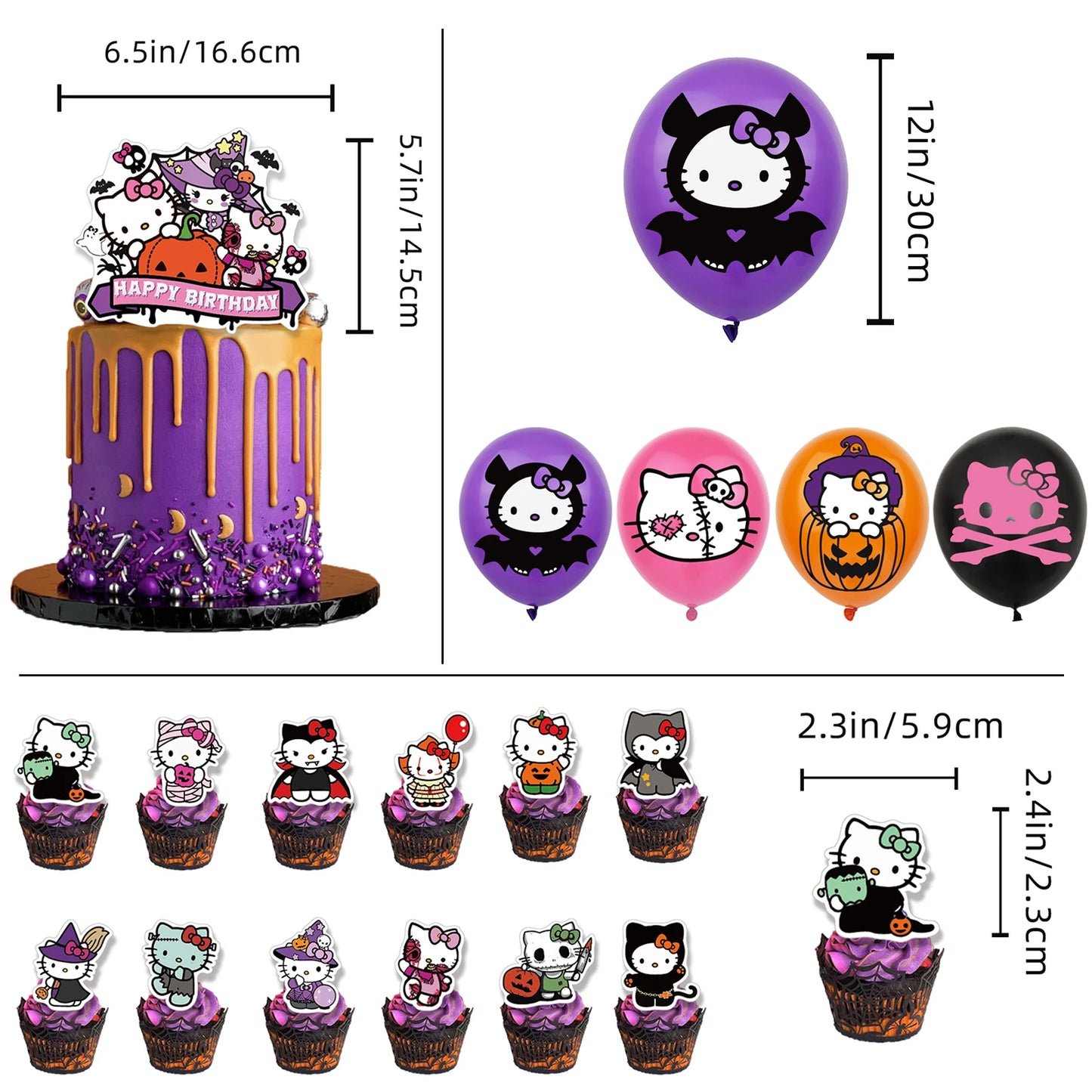 Sanrio Hello Kitty Birthday Party Balloon And Banner Set