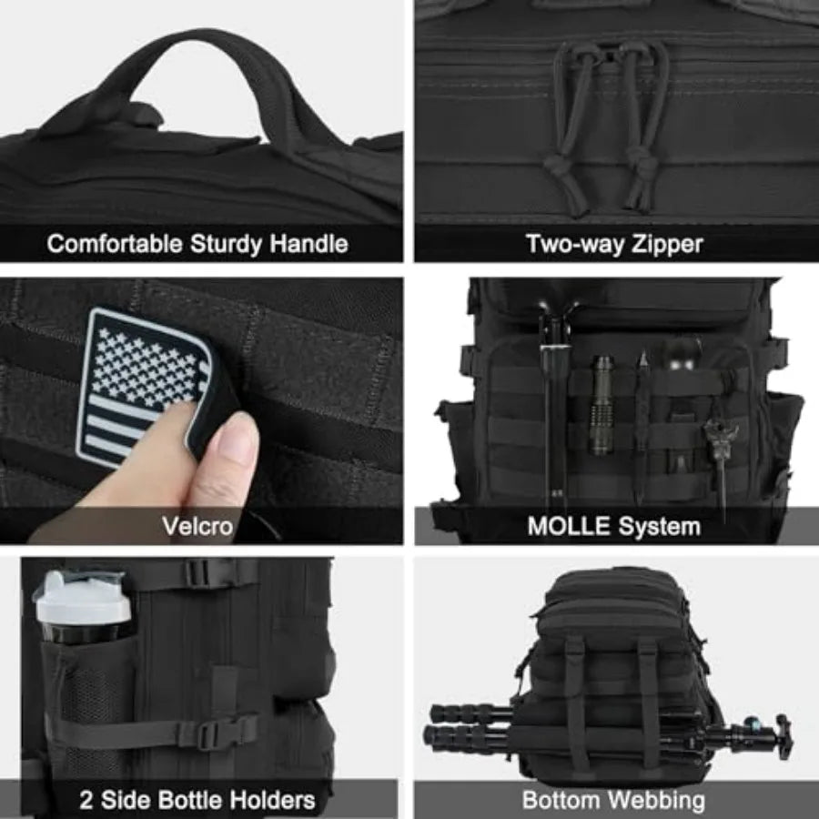 Military Tactical Backpack MOLLE Army Assault Pack Water Resistant