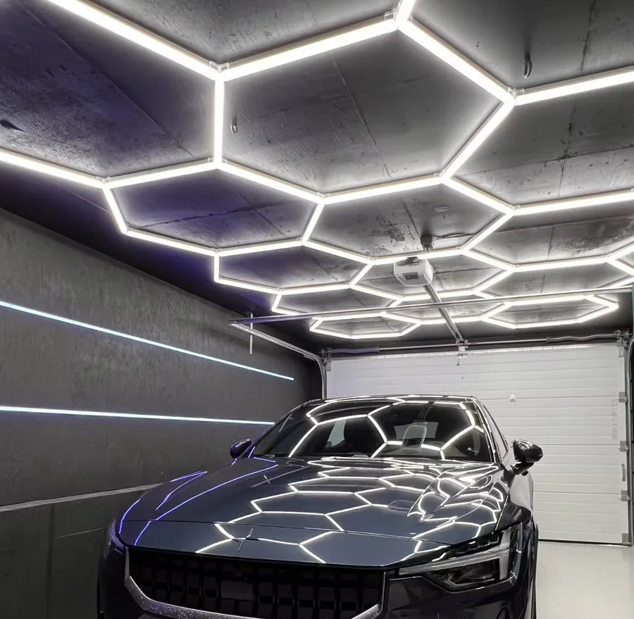 Hexagon LED Garage Light For Workshop And Car Care