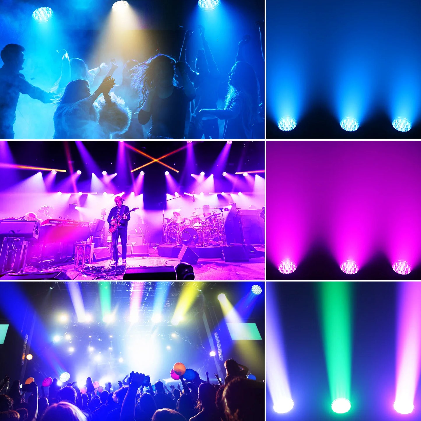 Rudderstar 4 Head RGBW Moving Head Stage Lights With Zoom Wash Effects