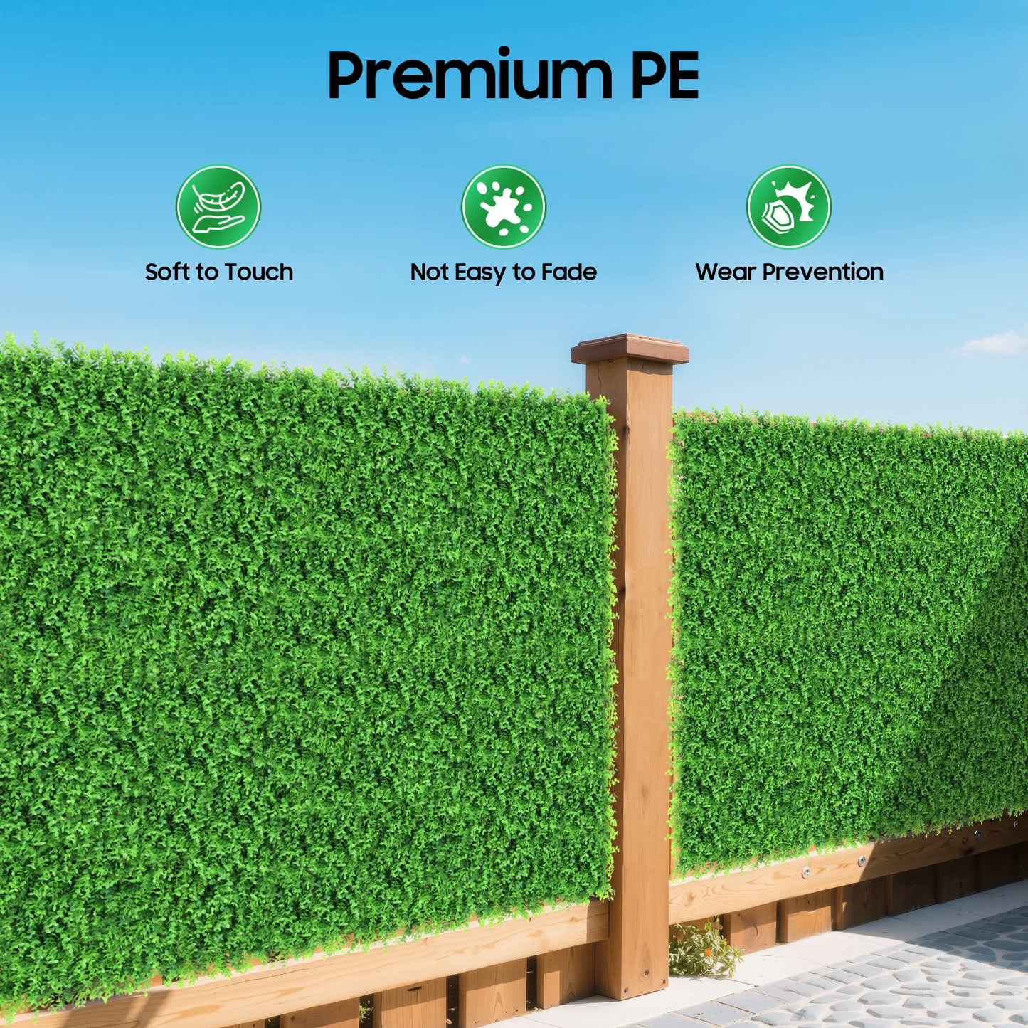 Boxwood Grass Wall Panels UV Resistant 12 Pieces Indoor Decor