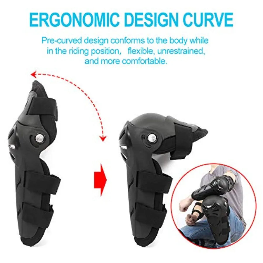 Motocross Knee Elbow Protection Pads Set For Adults