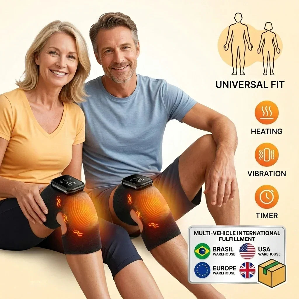 Electric Knee Heating Massager Brace Large Area Wrap Knee Support Strap Hot Compress Braces Pads Knee Sports Massage Protector