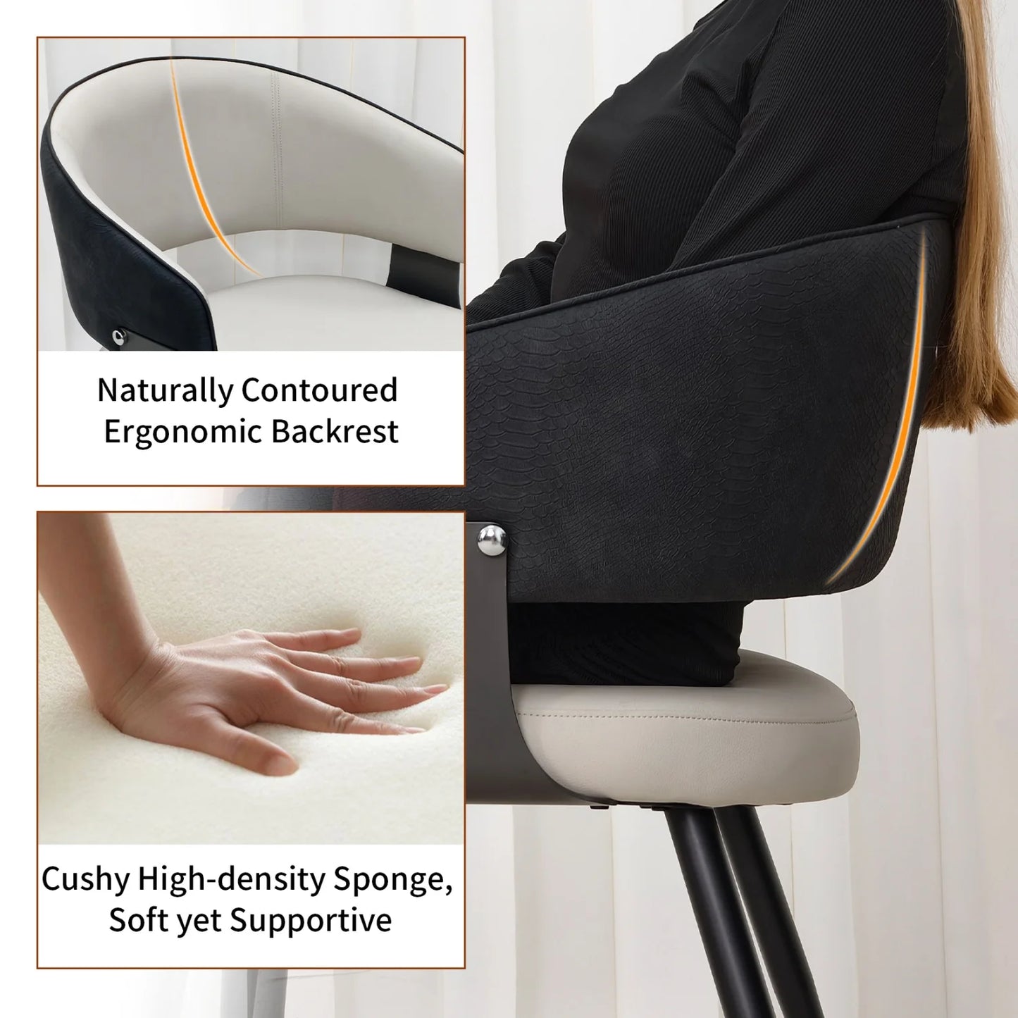 Comfort Upholstered Dining Chairs For Kitchen And Dining Rooms