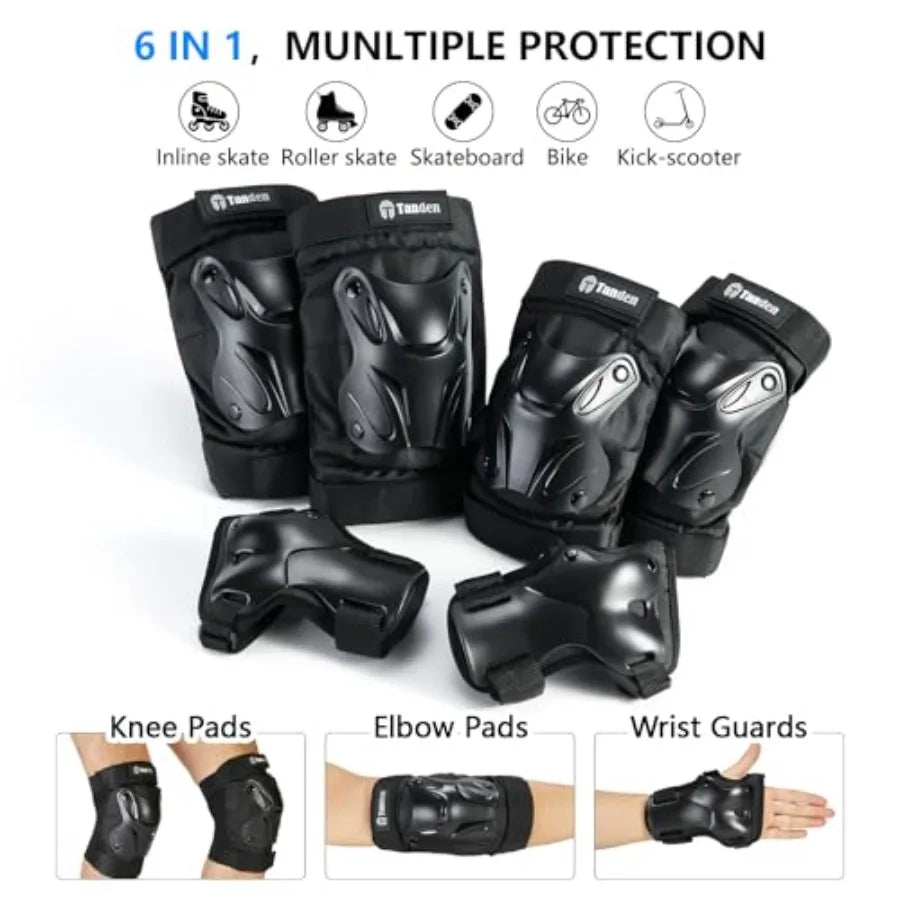 Skating Protective Gear Knee Elbow Pads and Wrist Guards