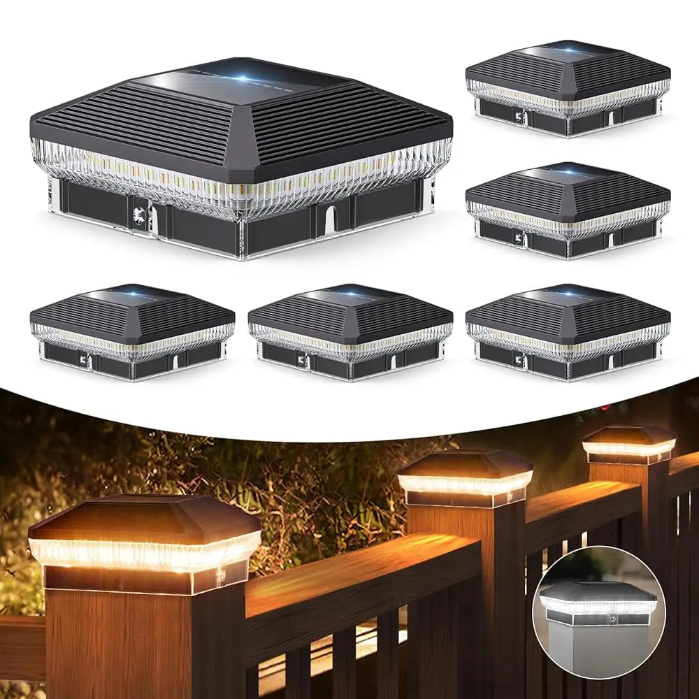 KPSTEK Solar Post Cap Lights Waterproof Outdoor Fence Lighting