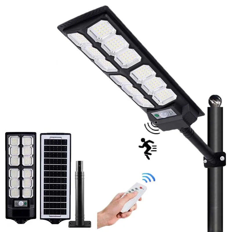 Two Pack Solar Street Lights Outdoor Waterproof 192LED Motion Sensor