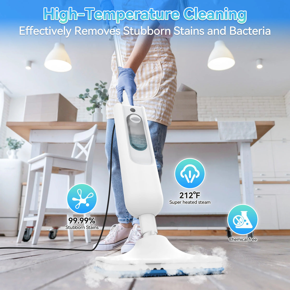 Inse Detachable Steam Mop For Hard Floors And Carpet
