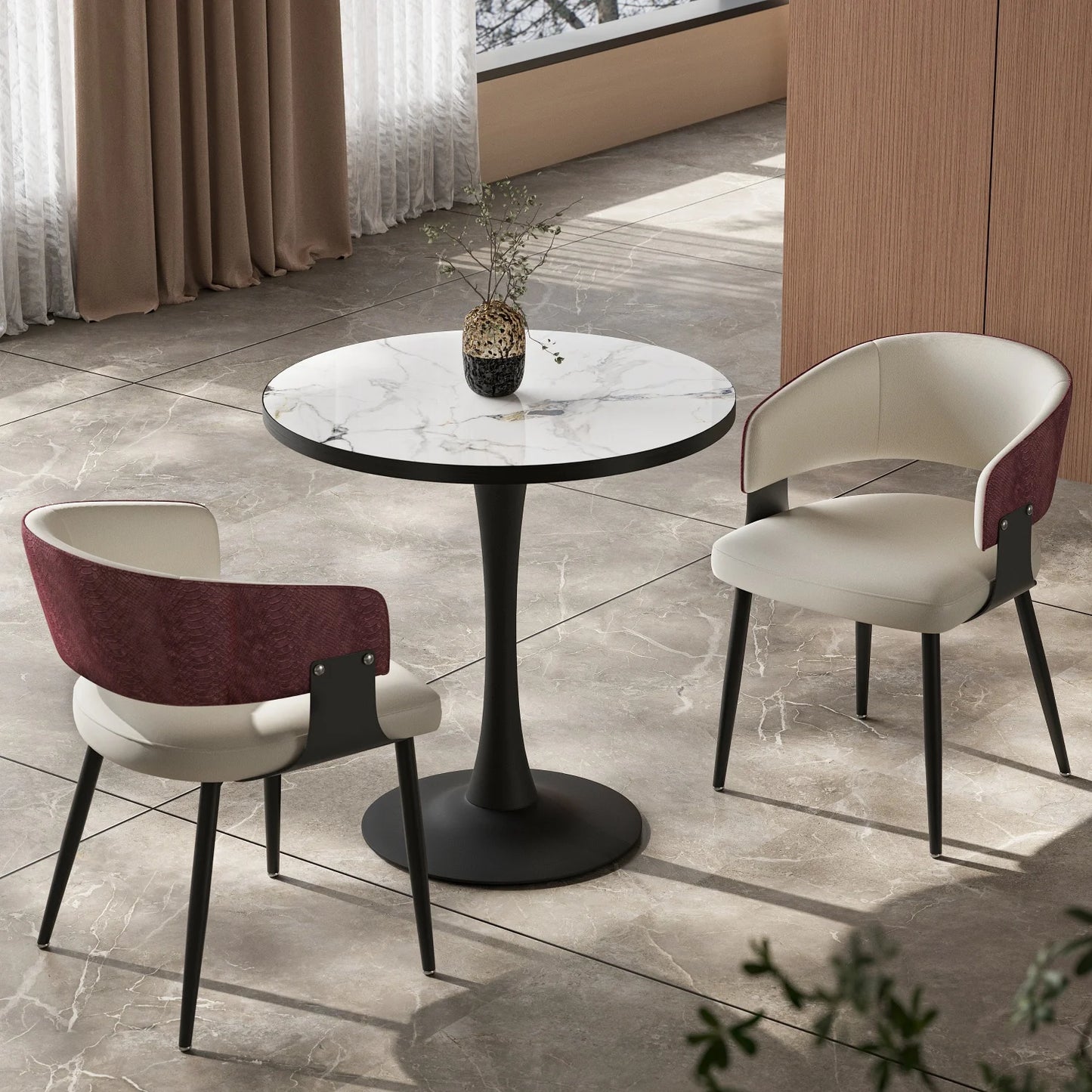 Comfort Upholstered Dining Chairs, 1 or 2 Pack
