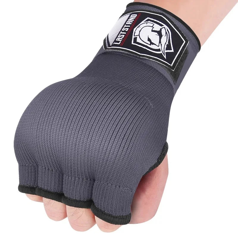 Gingpai Sport Gel Boxing Hand Wrap Gloves Half Finger MMA