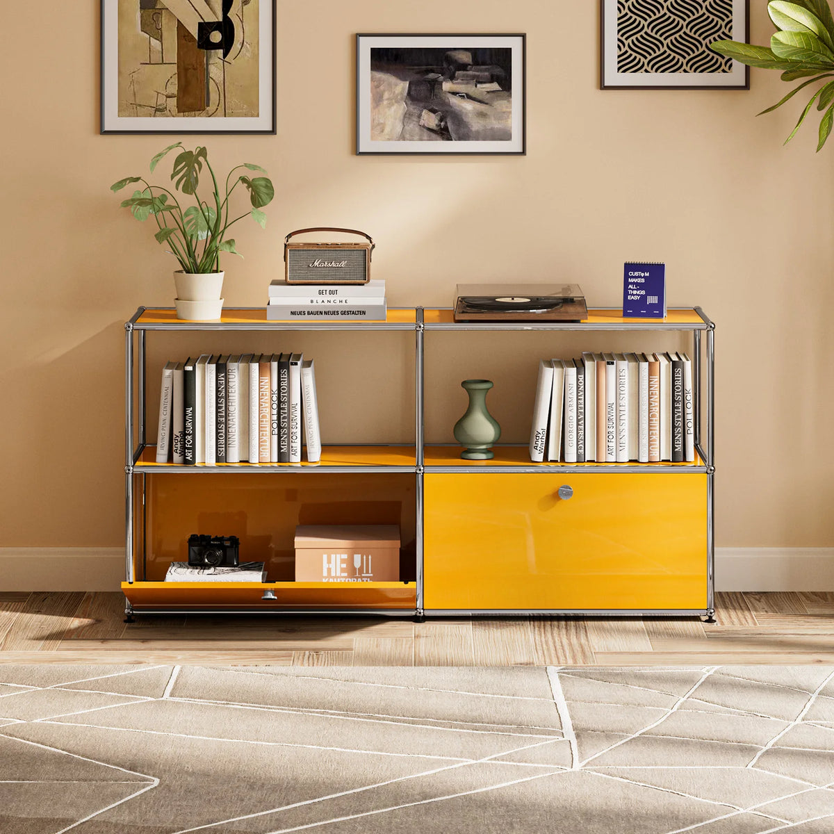 Cottinch Modern Metal Storage Cabinet Sideboard Organizer for Home