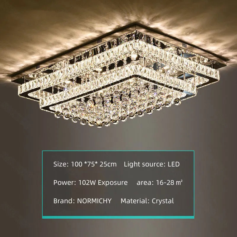 TAONUANSHU Modern Luxury Crystal LED Chandelier For Living Room