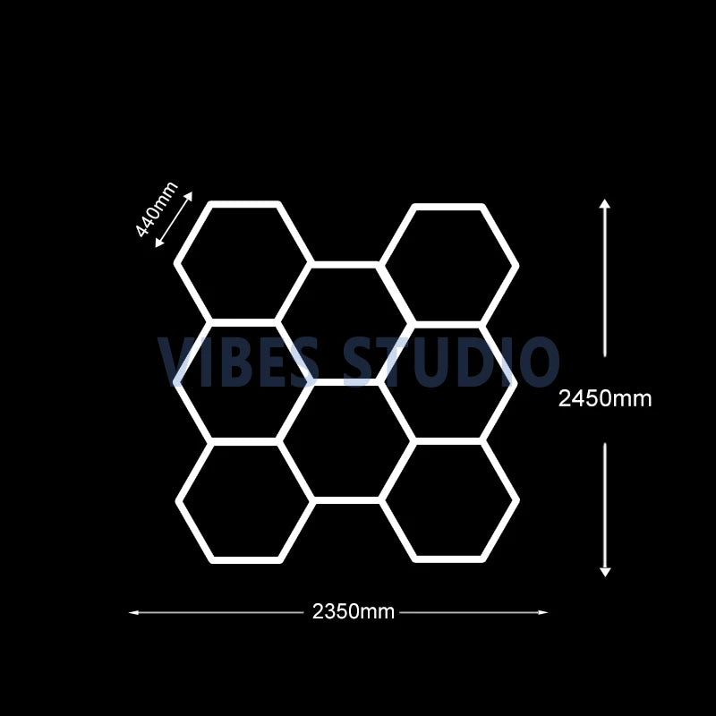 Hexagon LED Garage Light For Workshop And Car Detailing
