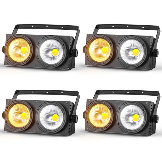 U'King 200W COB Par Light DMX Stage Lighting Dual 100W Blinders
