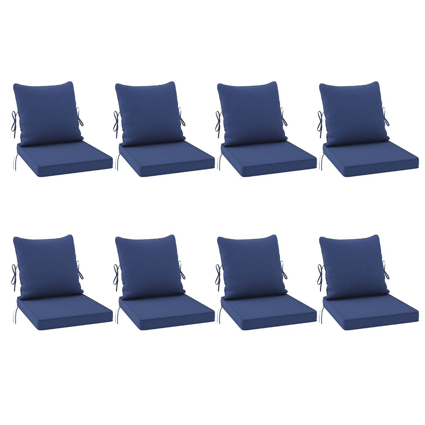 Outdoor Chair Cushions Set of 2, 24"× 24" Outdoor Sofa Replacement Cushions with Removable Cover for Patio Furniture