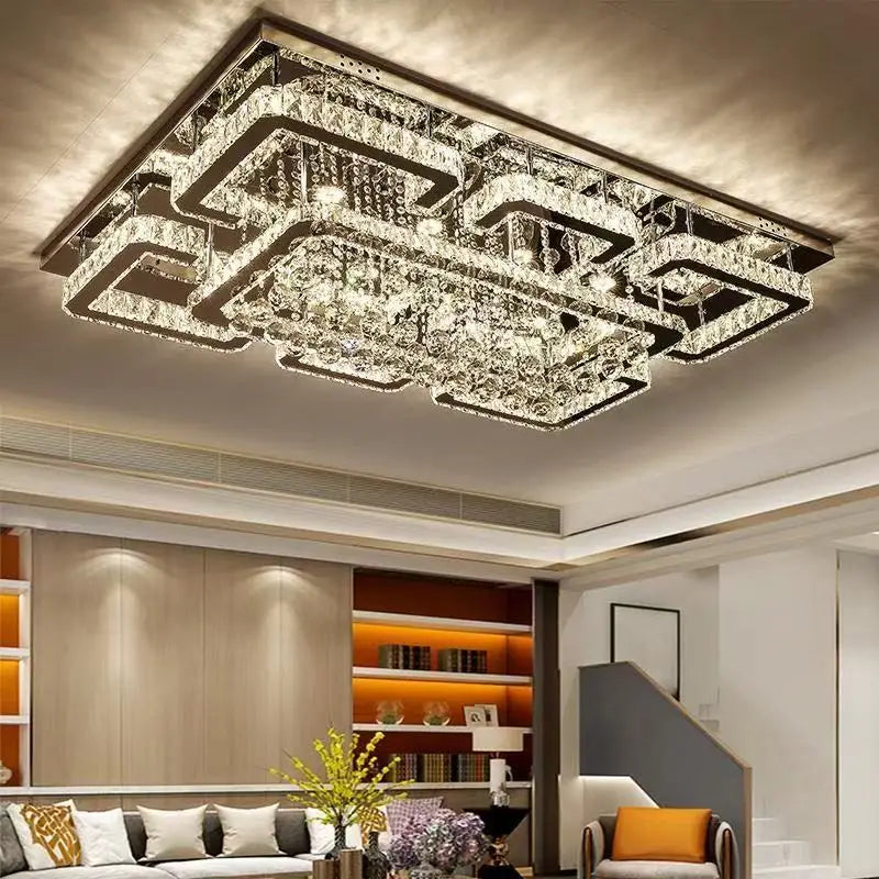 TAONUANSHU Modern Luxury Crystal LED Chandelier For Living Room