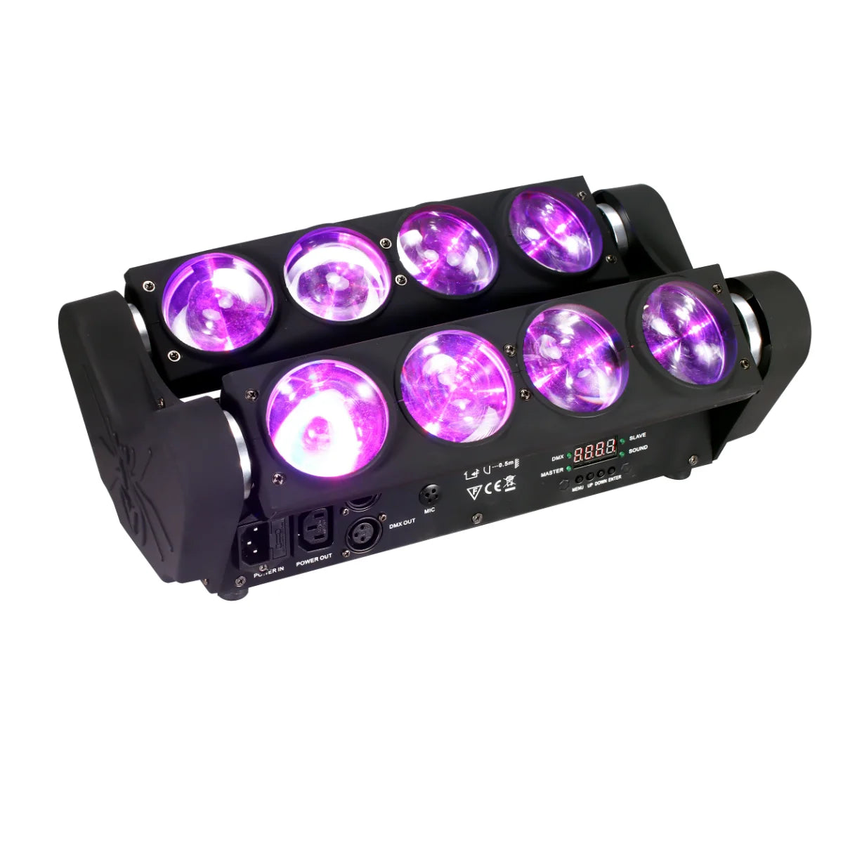 2PCS 8x15W 4in1 RGBW Beam Moving Head Wash DJ Bar Strobe Stage Effects Led Spider Light