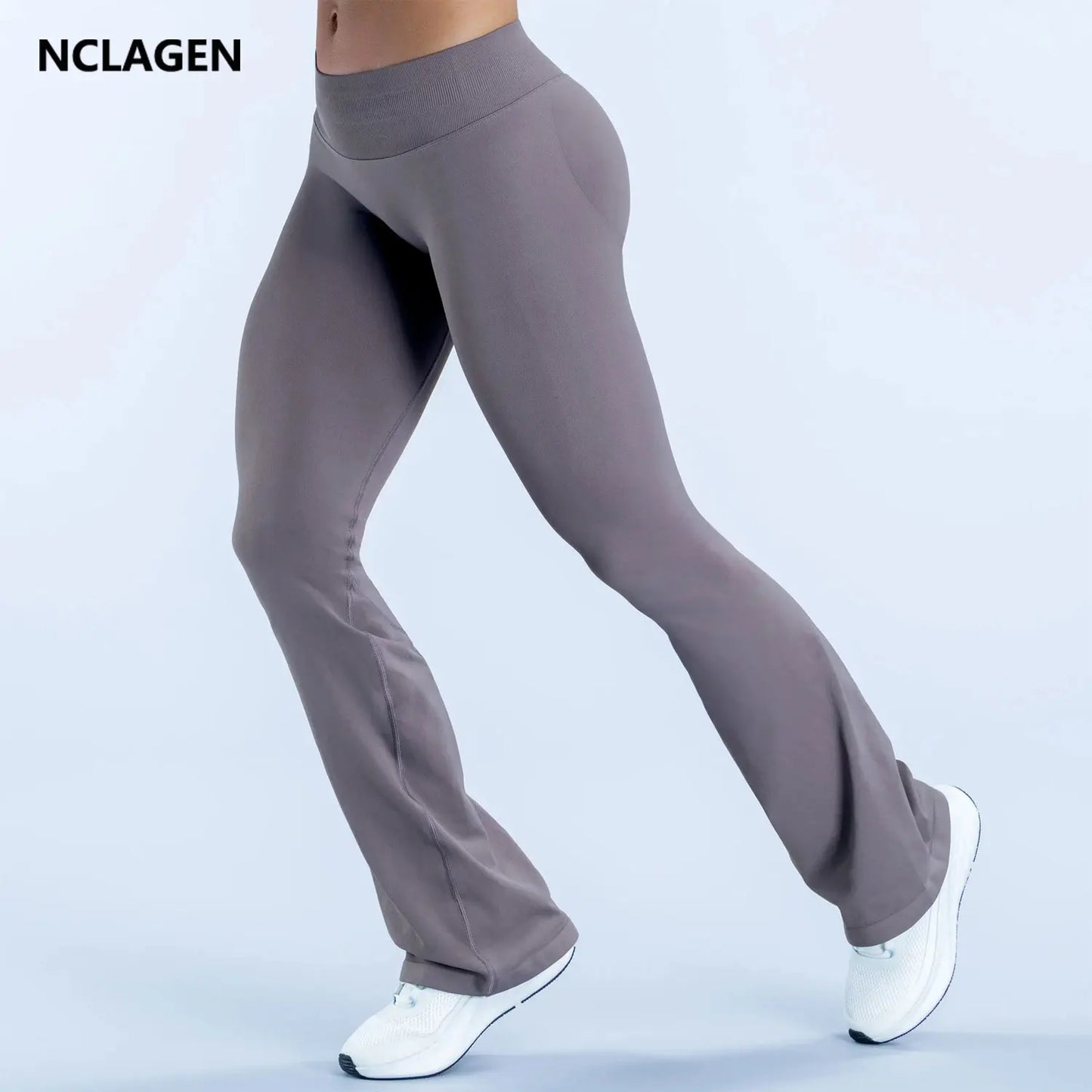 NCLAGEN Impact Flares Gym Clothes Woman Seamless Yoga Leggings Scrunch Booty Peach Hip Lifting Fitness Workout Sports Pants