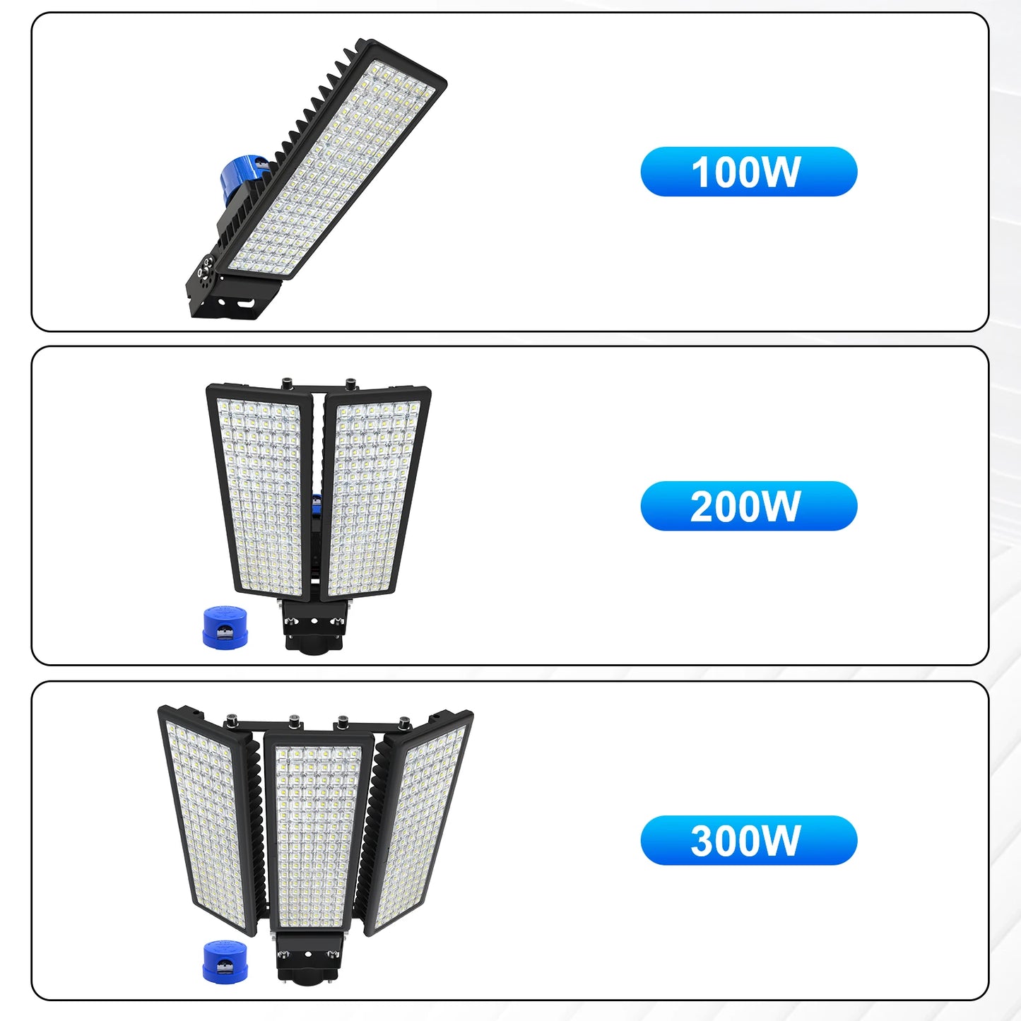Dusk To Dawn 100W Parking Lot Light With Photocell Sensor IP67 Waterproof